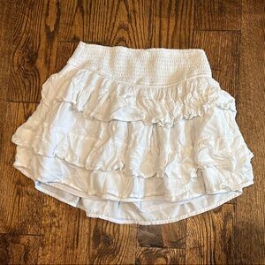 Hollister White Ruffled Skirt